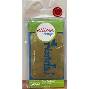 Sizzix Ellison Design Easy Emboss Friends Phrase Die Cutting 22198 Stencil
